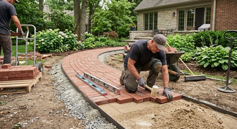 Brick Hardscape Installation in Manchester, NH